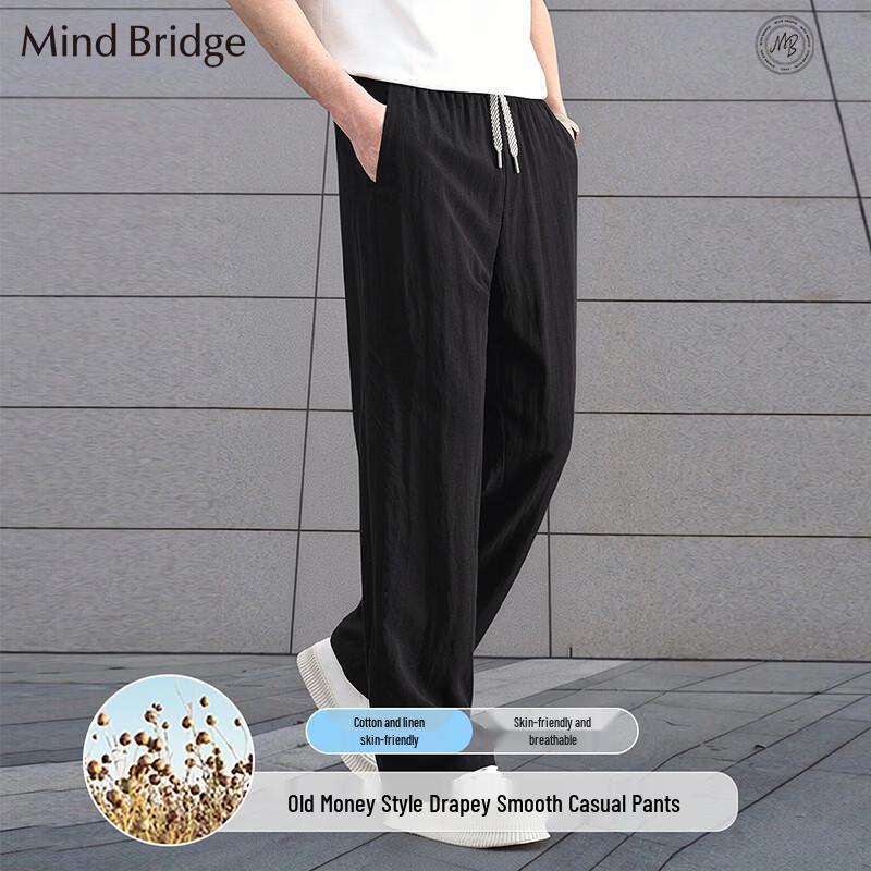 Мужские повседневные брюки Mind Bridge из смесовой льняной ткани в стиле "Старые деньги"