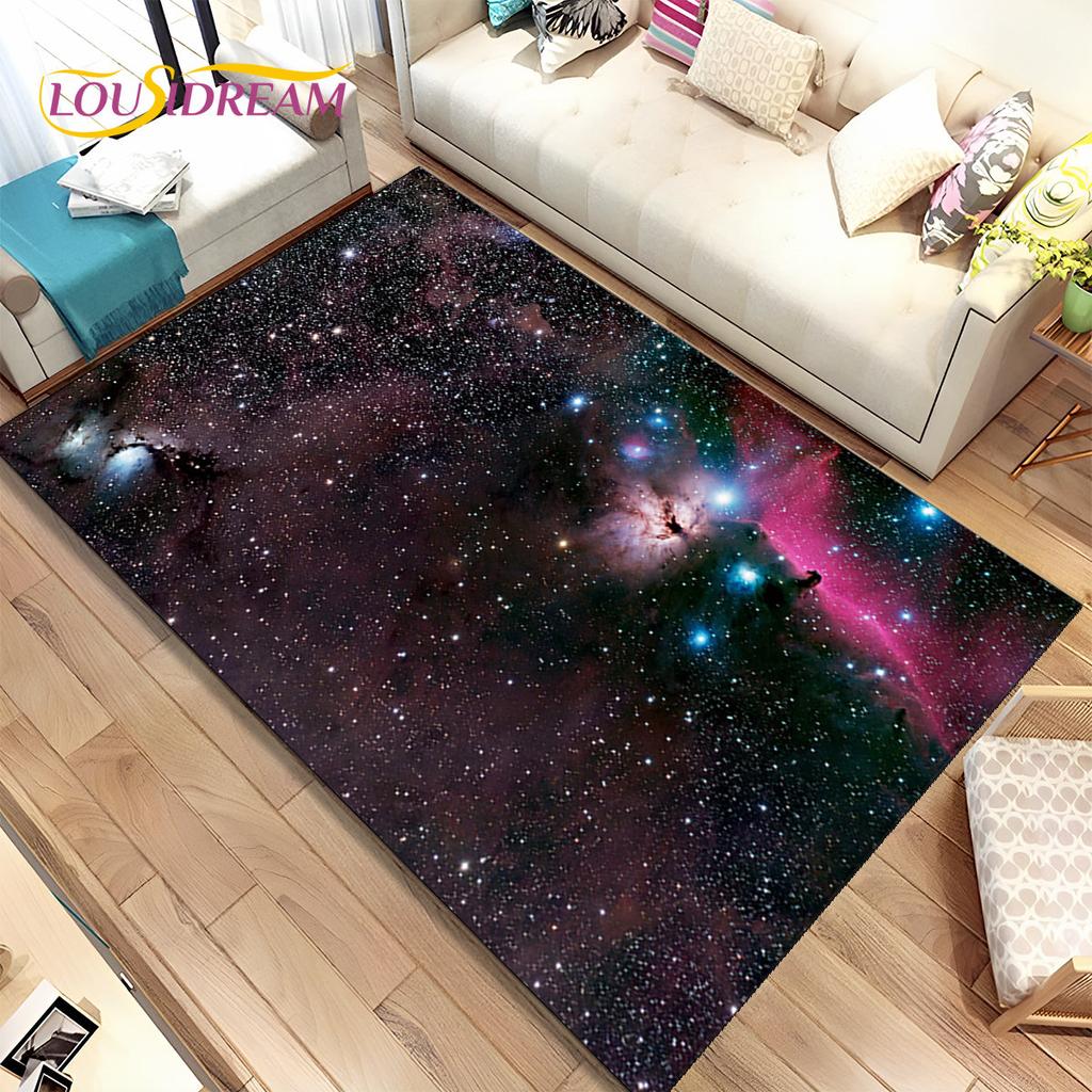 Коврик Galaxy Universe Space Stars, ковер для дома, гостиной, спальни, дивана, коврик для двери, детский нескользящий напольный коврик HD