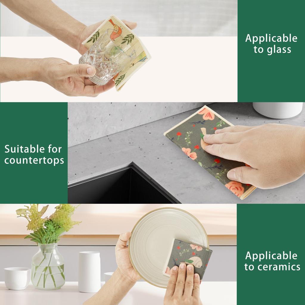 10 шт. Кухонные полотенца для посуды Абсорбирующие шведские салфетки для посуды Многоразовые полотенца для посуды Чистящие салфетки для посуды Кухонная утварь Столешница