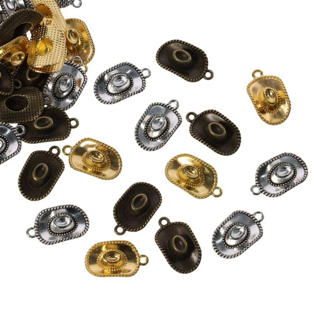60 шт. 22*13 мм Подвески-шармы из сплава в виде шляпы для браслетов, ожерелий, аксессуаров