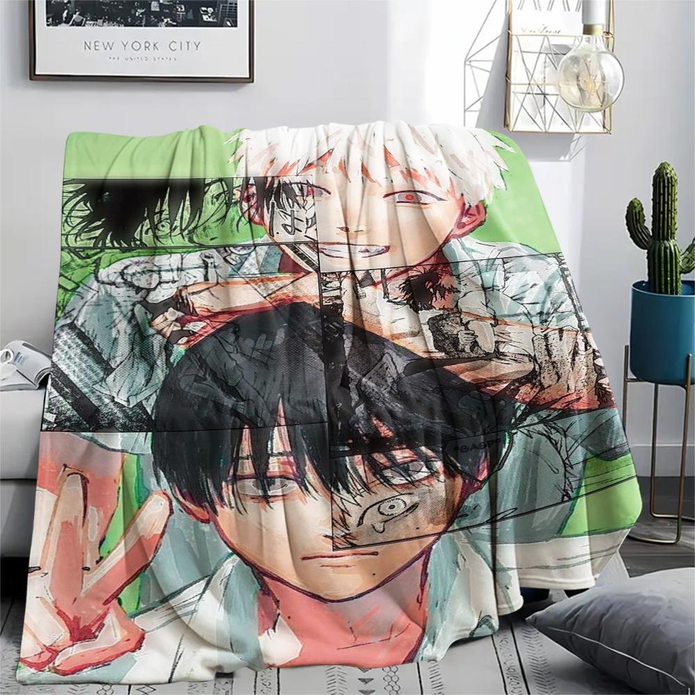 1PC Summer Hikaru Died Print Flannel Blanket, High quality Comfortable for All Seasons, Home Decor, Warmth and Comfort, Perfect for Christmas Gifts201