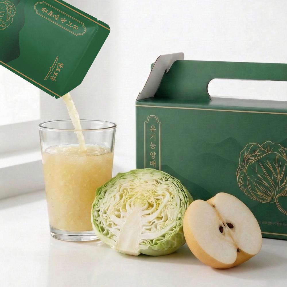 Micro Puree Paldobogam Organic Pear Juice, Korean Cabbage Juice, Pear Juice 30 pcs 80ml