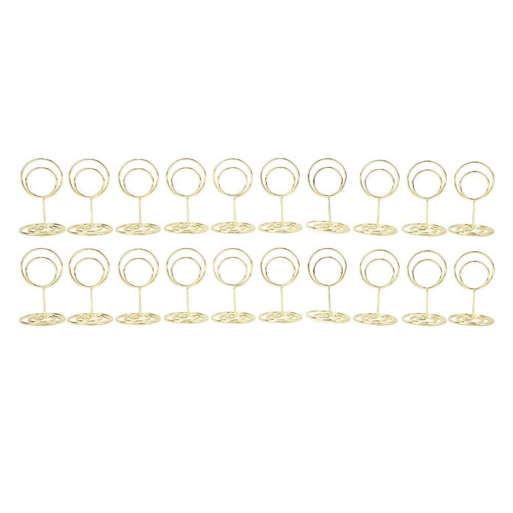 20Pc Gold/Rose Gold Picture Holder Stable Table Number Holder Cute Design Place Card Holder  Office