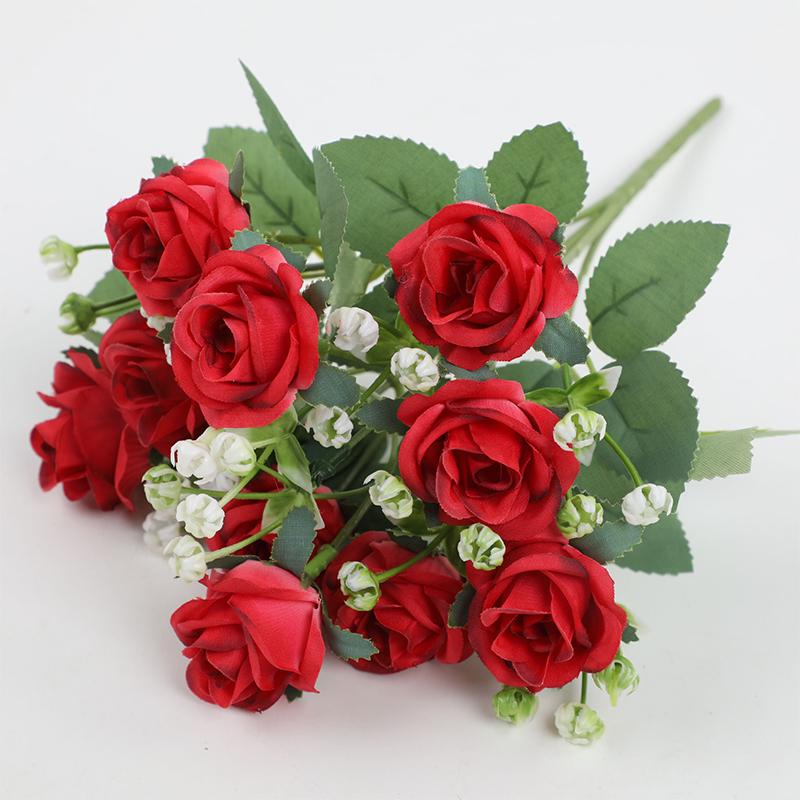 Simulation Roses Artificial Flowers Bouquet Wedding Party Home Decorations Photography Props