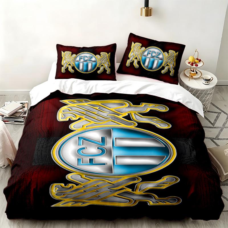 FC Zurich 3pc set Perfect for bedroom use Comfortable bedding set includes a duvet cover and two pillowcases Ideal birthday or Christmas gift