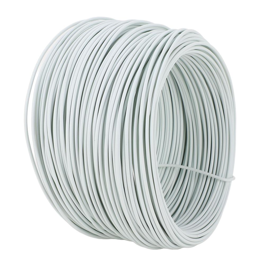 Электрооцинкованная железная проволока 0,9 40 м круглая прочная гибкая с покрытием из ПВХ для вязки, белая