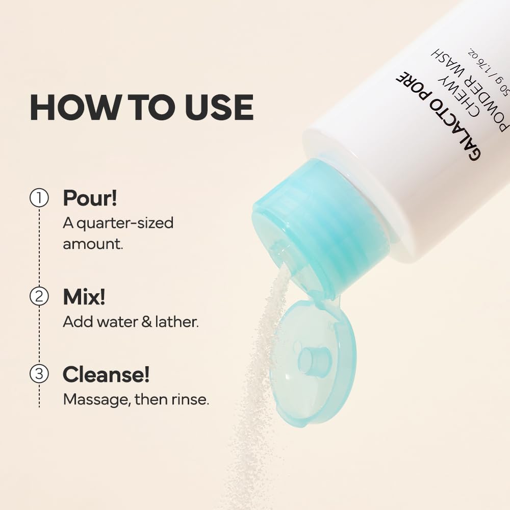 Galacto Pore Chewy Powder Wash 50г | Мягкая энзимная пудра для умывания