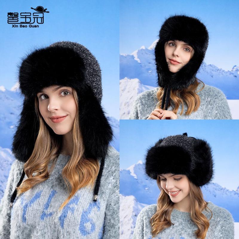 Winter Outdoor Velvet Cold Hat Children's Windproof Ear Protector Pullover Hat Thickened Warm Big Head Circumference
