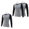 [SK11] Work Tops ONE UP ASSIST GOODS Soft Compression Low Neck Long Sleeve Innerwear Sweat Absorbent Quick Drying Stretch Men's Gray 3L