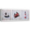 Canvas Print Boat Crab Lighthouse