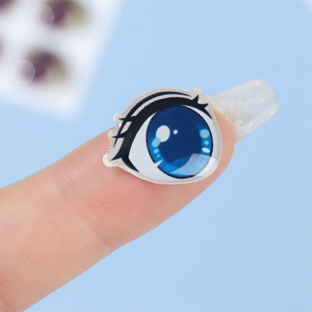 Стеклянные кристаллы Наклейки Лицо Орган Пастер Мультфильм Глаза Наклейки Аниме Фигурка Кукла Глаза Чипы Бумага
