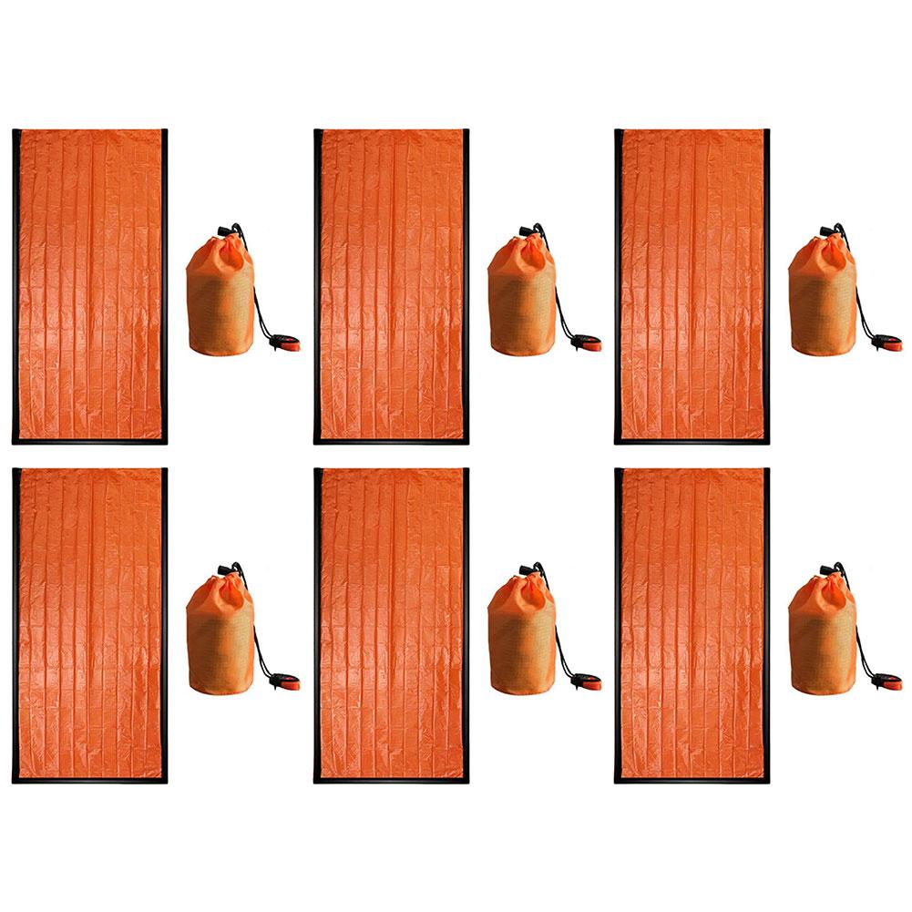 1-6pcs Emergency Mylar Thermal Blanket Survival Sleeping Bag for NASA Body Warmer Outdoor First Aid Camping Hiking Travel