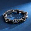 2 Styles Silver Color Old Jewelry Retro Fashion Japanese Character Bracelet for Men