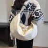 Сумка большой вместимости женская осенне-зимняя новая ретро на плечо мессенджер нишевая текстура женская сумка-пельмень