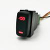 1PC Red LED Light Car DRL Radar Power On Off Fan Switch Button with wire For Mitsubishi Outlander 06-12 Pajero Lancer