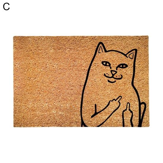 Напольный ковер с мультяшным котом, средний палец, презрение, уходи, коврик для ванной комнаты, водопоглощающий коврик для дома, Decoearion, коврик для входа в спальню