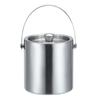 Portable Bucket Ice Cooler Cabinet Double-Layer Wine Beer Ice Cube Container with Tong Clip for Home Kitchen Tools