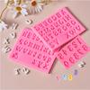1/3pcs Silicone Fondant Mold Reusable Capital Letter Numbe Stencil for Cake Decor No-Stick Chocolate Mold Candy DIY Baking Tools