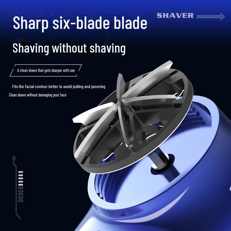 2024 Мини аккумуляторная бритва из стали: Удобная моющаяся электробритва для мужчин