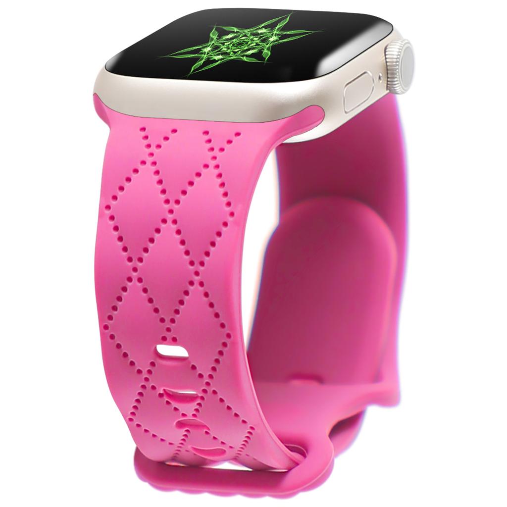 Ремешки Для Apple Watch Band 44мм 42мм 45мм 41мм 49мм 40мм Гравированный Силиконовый браслет correa iwatch Серии 8 9 SE 7 6 5 4 3 Ultra