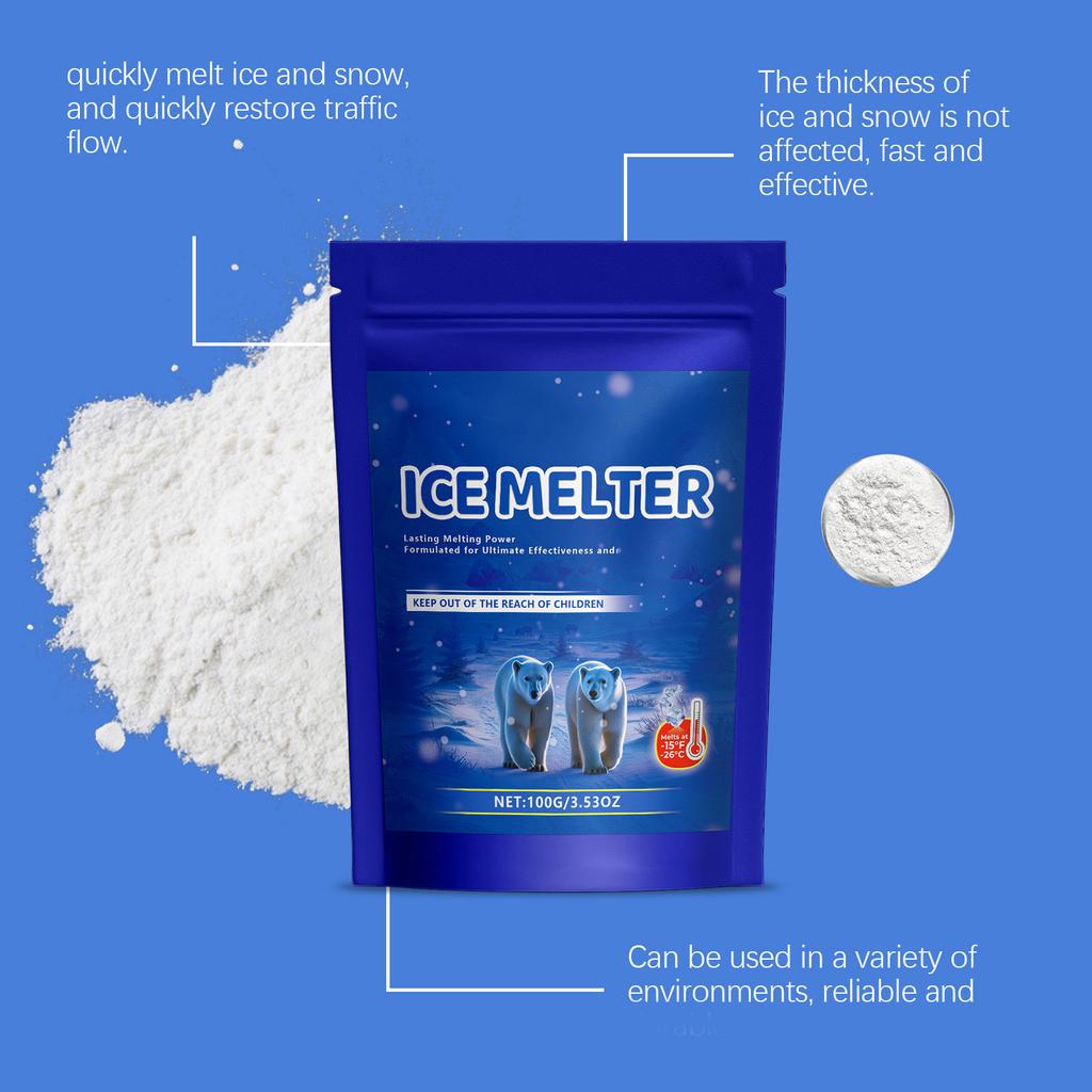 Ice and Snow Melter Fast Acting Salt Based Ice Melter Safer for Melting On Concrete Plants Shoes Driveway and Metal