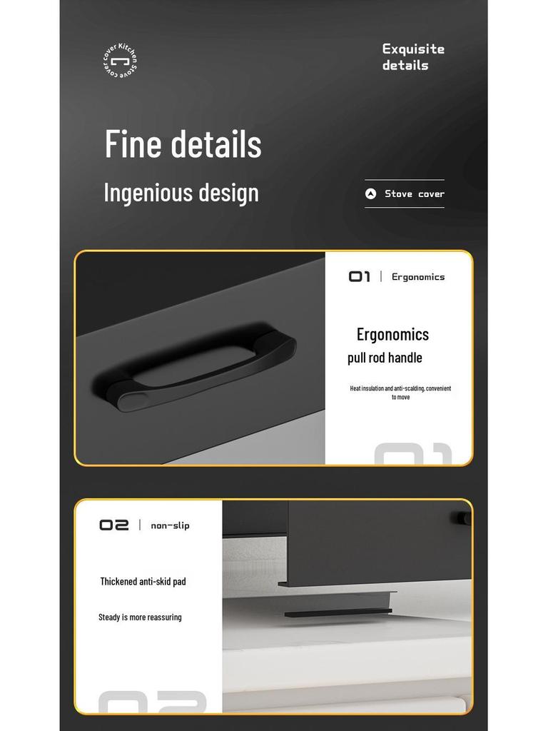 Защитный экран для газовой плиты и органайзер для столешницы с подставкой для кастрюль и перегородкой для индукционной плиты