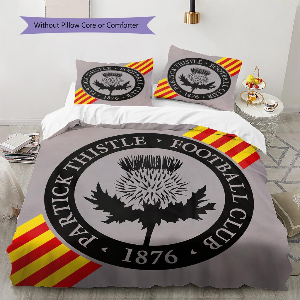 Partick Thistle F.C. Pattern Bedding Quilt Set Home Decoration Gift (1 * duvet cover + 2 * pillowcase without core)