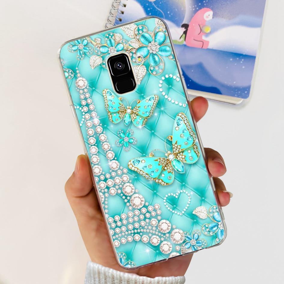 Чехол для Samsung Galaxy A8 2018 / A8 Plus 2018 A530F A730F Силиконовый чехол Популярный цветок одуванчика Мягкий TPU Чехол-защита для телефона