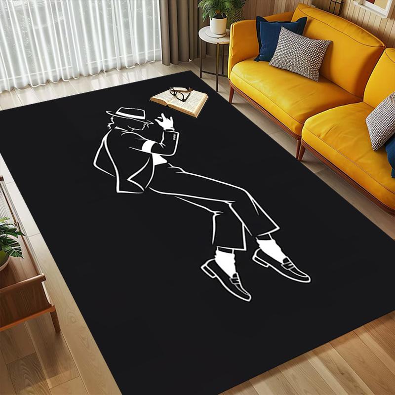 Michael Jackson'S Vision Living Room Nonslip Area Rug Soft Carpet For Bedroom Gameoom Playroom Sofa Office Home Decor Doormat