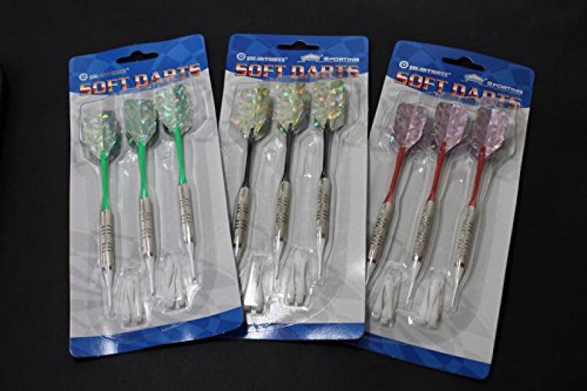 Мягкие дротики для дартса с 86 наконечниками по 9 стрел, набор, НОВЫЙ-bar-27