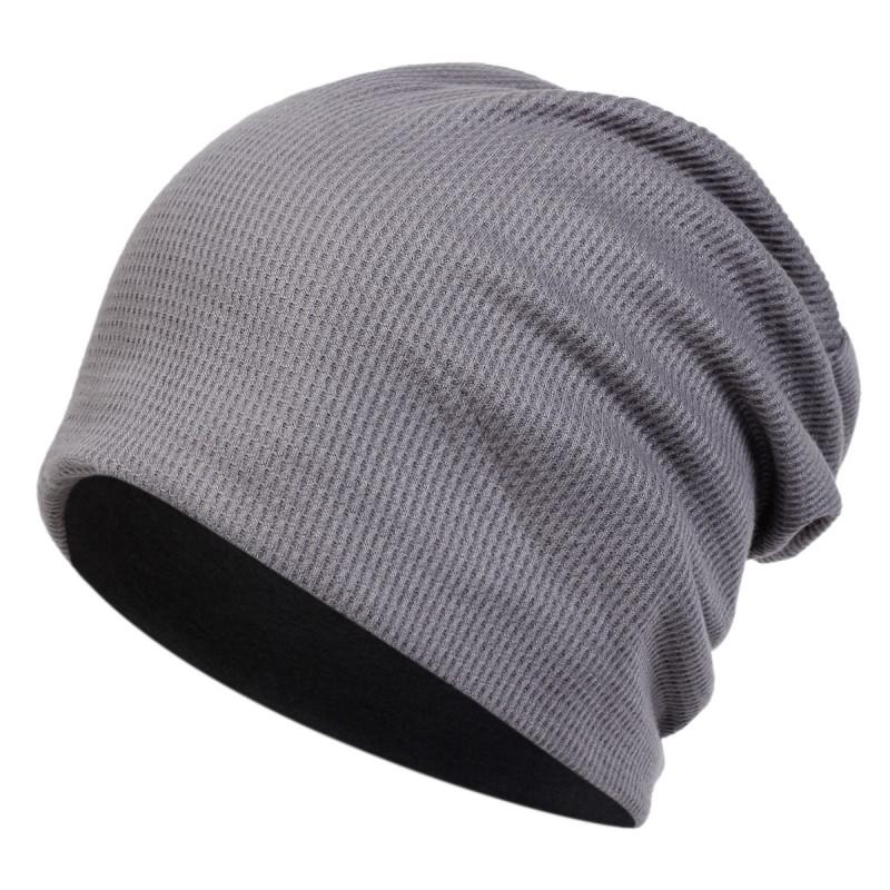Womens Lightweight Knit Beanie Hat Cotton Waffle Texture Solid Color Warm Fall Winter Cap Daily Wear