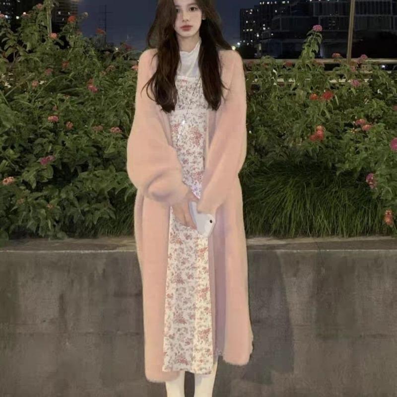 Новые вязаные кардиганы, пальто, однотонные, весна и осень, трикотажные рубашки, дизайн, высококачественный женский толстый топ с V-образным вырезом