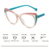 Модная ретро двухцветная оптическая оправа для очков, женская пластиковая оправа «кошачий глаз», анти-синий свет, очки