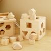 Shinse Shape Fitting Puzzle Box Fitting Shape Matching Wooden Toy Shape Recognition Play Activity Cube Montessori Toy Educational Toys для