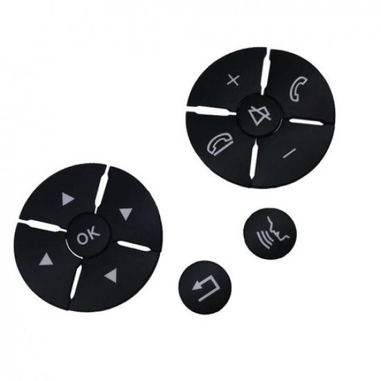 1 Set Black Car Steering Wheel Button Sticker For Benz C W204 E W212 GLK X204