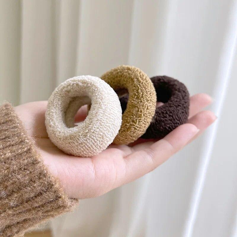 6/12 шт. Эластичные резинки для волос Толстая веревка-кольцо для волос Заколки для причесок Головные уборы для девочек, детей, женщин Аксессуары для волос