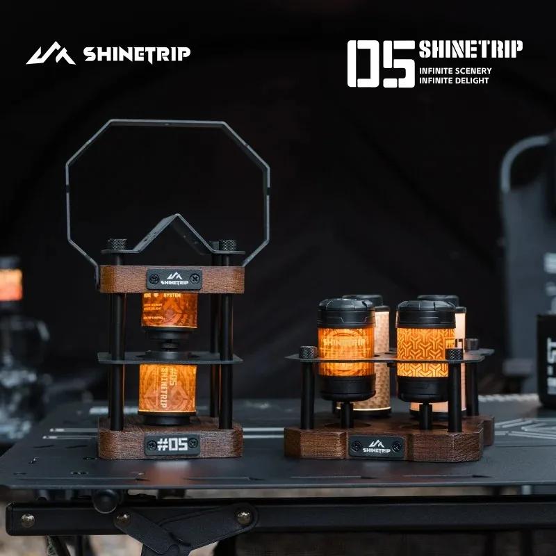 Портативный магнитный кемпинговый фонарь ShineTrip, перезаряжаемая вращающаяся палаточная лампа и художественная подставка из нержавеющей стали для пеших прогулок на природе