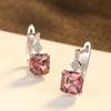 S925 Sterling Silver Earrings Women 7MM Morgan Square Fashion Summer 925 Silver Cute Earrings for Girls
