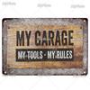 Металлическая табличка Папин гараж Жестяная табличка Винтажный декор Украшение комнаты Металлическая плакетка Мужская пещера Бар Знак Постер Домашний декор На заказ