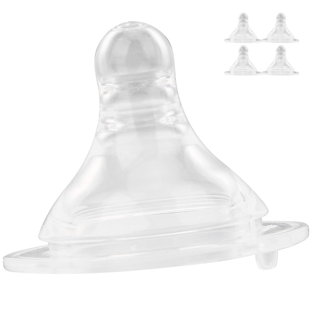 Детский набор сосок жидкий силикон мягкий младенец пустышка соска бутылочка для кормления аксессуар(4 х Соска 1 х