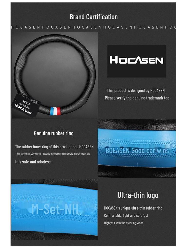 Universal Anti-Slip Leather Steering Wheel Cover for Hongqi H5, HS5, HS7, HS3, H9 - All Seasons