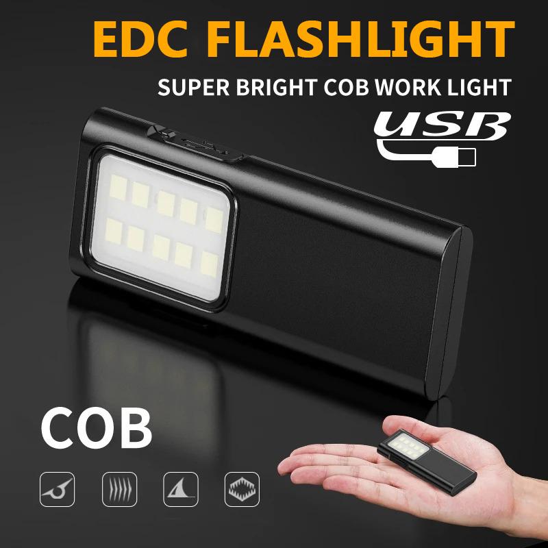 Светодиодный Брелок Портативный EDC Фонарик Рабочий Свет Type-C Перезаряжаемый Мини Фонарь Кемпинг Карманный Фонарь На Открытом Воздухе Портативные Фонари