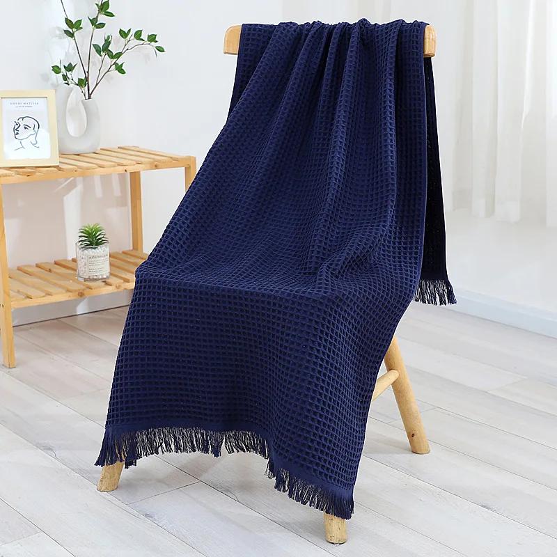 Чистый хлопок шаль с кисточками одеяло диван одеяло для офиса обеденный перерыв одеяло весна и осень хлопковая шаль Alanket