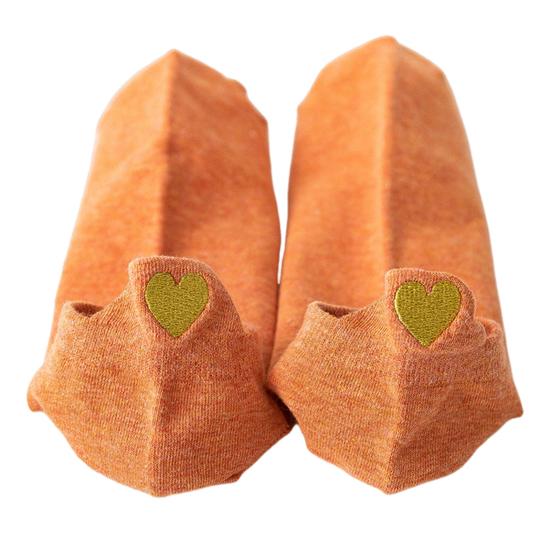 1 пара женских носков с вышивкой в ​​виде сердца, укороченные, без запаха, однотонные, высокоэластичные, противоскользящие, впитывающие пот, противоусадочные, спортивные носки