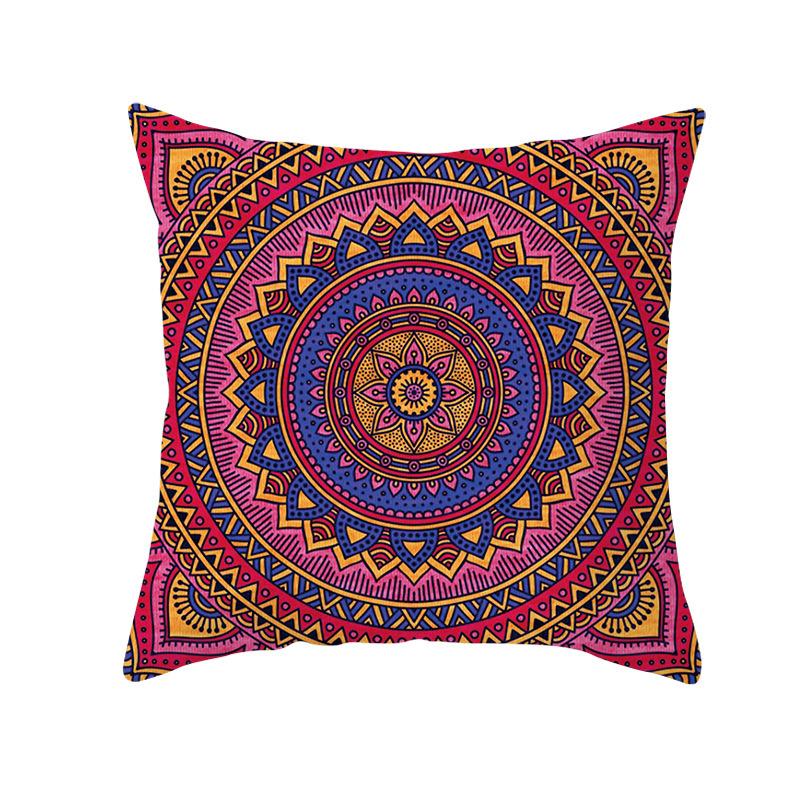 Moroccan Polyester Pillowcase 45x45cm Bohemian Hippie Sofa Cushion Cover Geometric Mancha Lo Print Home Decor Pillowcase