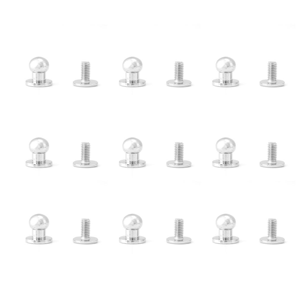 20pcs Round Head Solid Copper Nail Rivet Button DIY Leather Accessories(8*6mm silver)