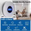 2 In 1 Carbon Monoxide Detector LCD Display Smoke Alarm CO Monoxide Alarm Garage