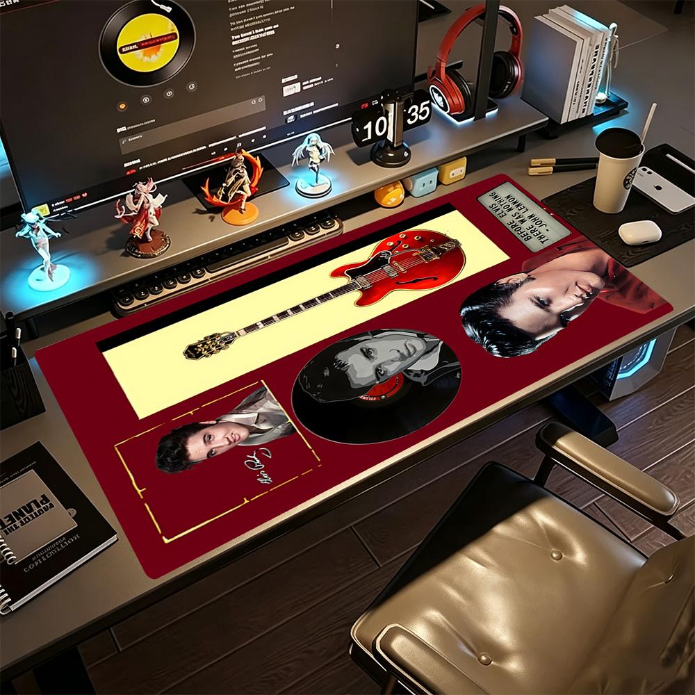 Elvis Presley Large Mouse Pad Gaming Laptop Mouse Pad Study Desk Mat Non-Slip Rubber Base Computer Decor Item Office Use