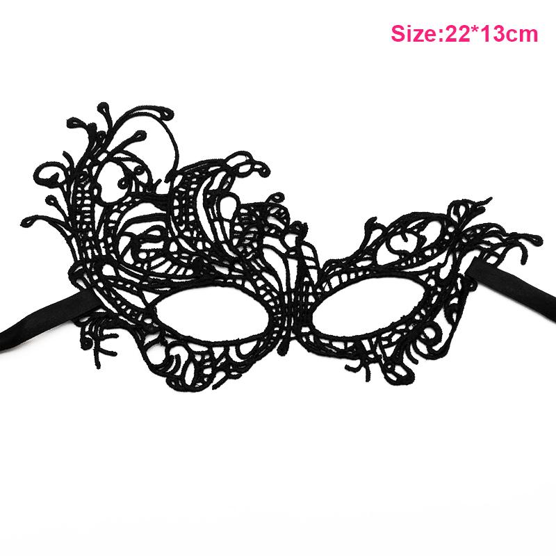Halloween Black Queen Lace Mask No Fixed Shape Embroidery Appliques Party Costume Carnival Mask Woman Masquerade Mask