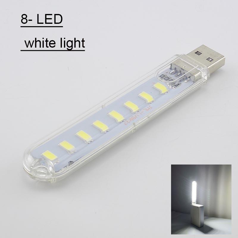Portable Mini 3/8/24 LED 5V USB DC Warm White Lamp Book Reading Flashlight Night Light Lighting for Computer